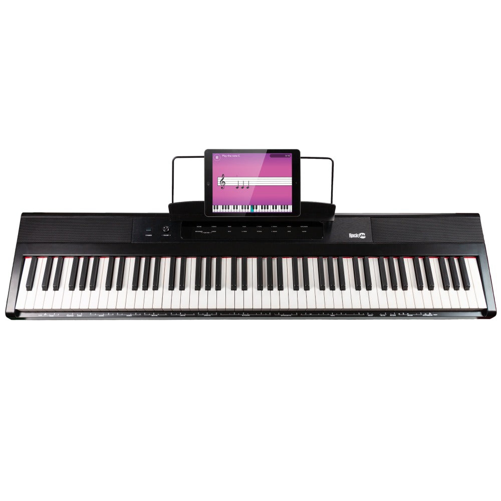 RockJam 88 Key Digital Piano Keyboard Piano with Full Size Semi-Weighted  Keys, Power Supply, Sheet Music Stand, Piano Note Stickers & Simply Piano  Lessons